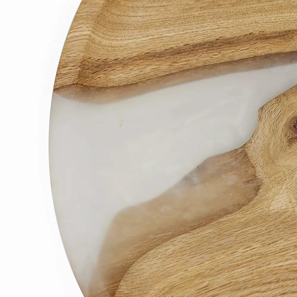 Тарелка "Река" 35 см, жемчуг