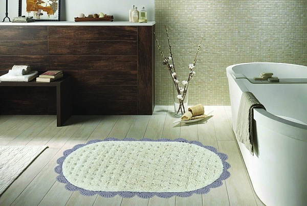 VANDA (мокко) Коврик для ванной кружевной 60х100см