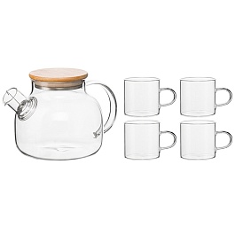Чайный набор из чайника и 4 чашек Smart Solutions