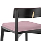 Стул барный aska, рогожка, черный/розовый