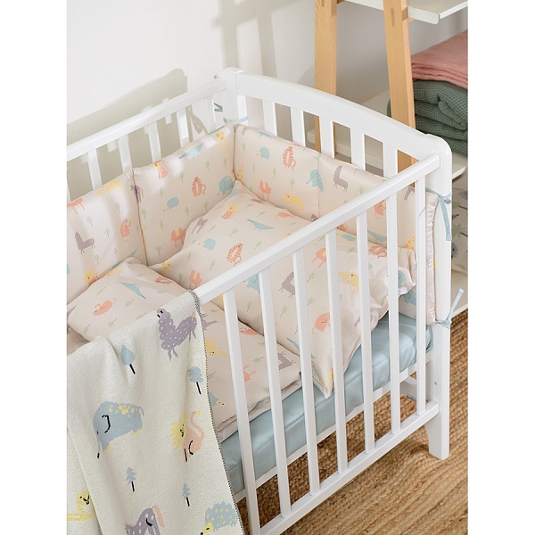 Комплект постельного белья из сатина с принтом Animalia World 150 х 200 см Tkano Tiny World