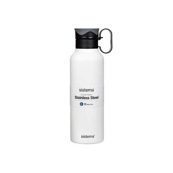 Стальная бутылка с петелькой 600 мл Sistema Hydrate в ассортименте
