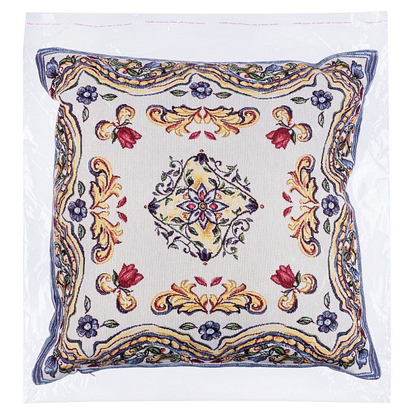Подушка 45х45 см Майолика цветы