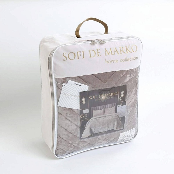 Комплект покрывало и наволочки 240 х 260 см Sofi de Marko Фернанд стоун