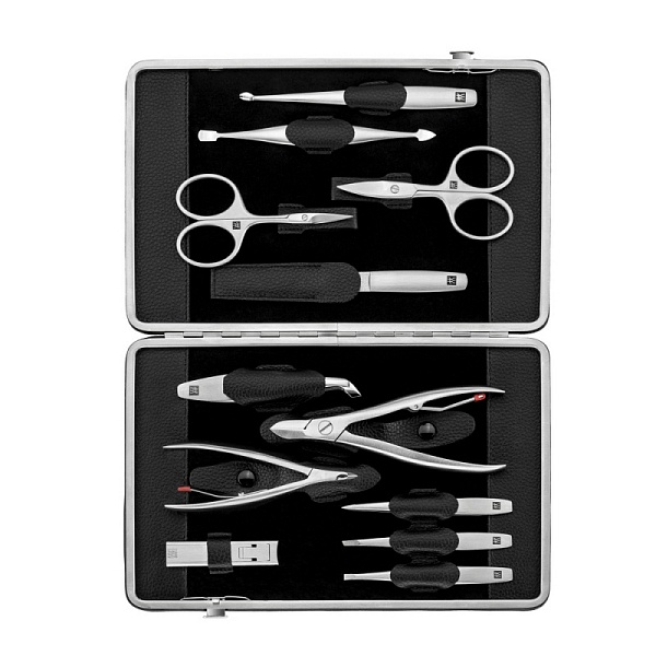 Маникюрный набор Zwilling Twinox 12 предметов чёрный