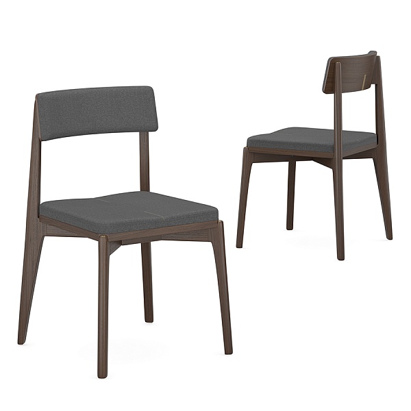 Стул aska, рогожка, венге/темно-серый