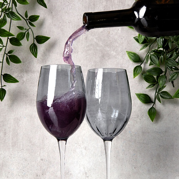 Набор бокалов для красного вина 470 мл Le Stelle Monalisa 2 шт серый