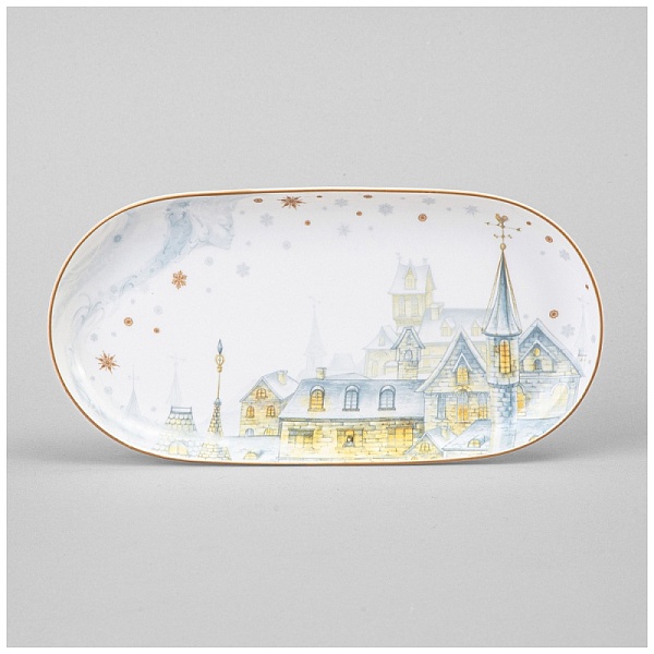 Блюдо овальное 20,5 см Lefard Снежная королева