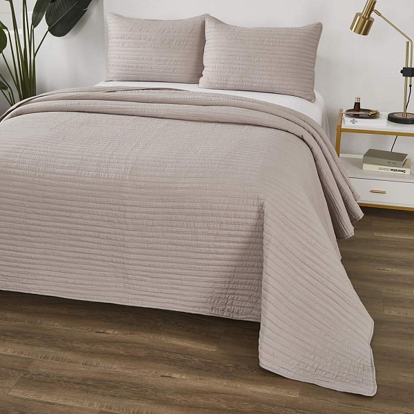 Комплект покрывало и наволочка 160 х 220 см Sofi de Marko Фрида серый