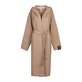 Халат вафельный с капюшоном Sofi de Marko Наоми M кофе