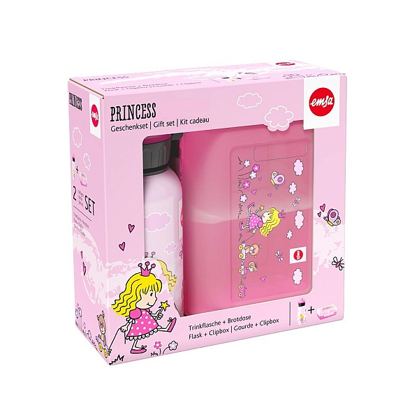 Набор из 2-х предметов (фляжка + ланчбокс) PRINCESS KIDS