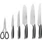 Набор из 5 кухонных ножей, ножниц и блока для ножей с ножеточкой Nadoba Ursa