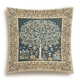 Подушка 45 х 45 см Le Gobelin Древо бирюза двусторонняя 