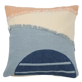 Чехол на подушку с геометрическим принтом и бахромой 45 х 45 см Tkano Essential