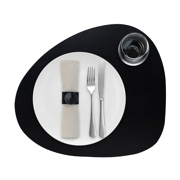 Салфетка подстановочная фигурная 37 х 44 см Skinnatur charcoal black