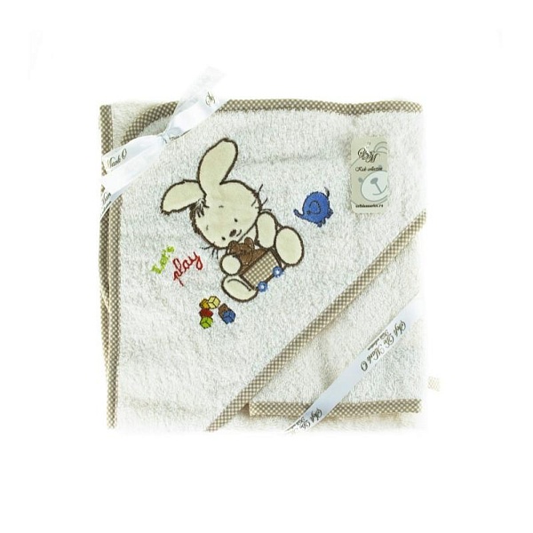Комплект полотенце и мочалка 80 x 80 см Sofi de Marko Fanny Bunny бежевый