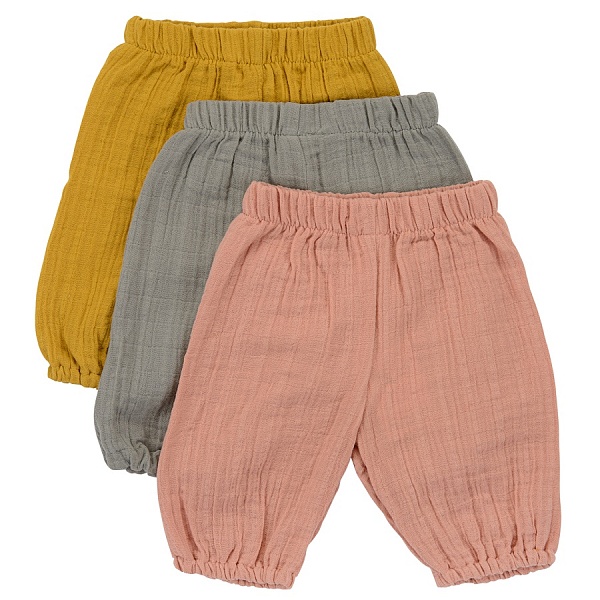 Шорты из хлопкового муслина 12-18 M Tkano Essential горчичный