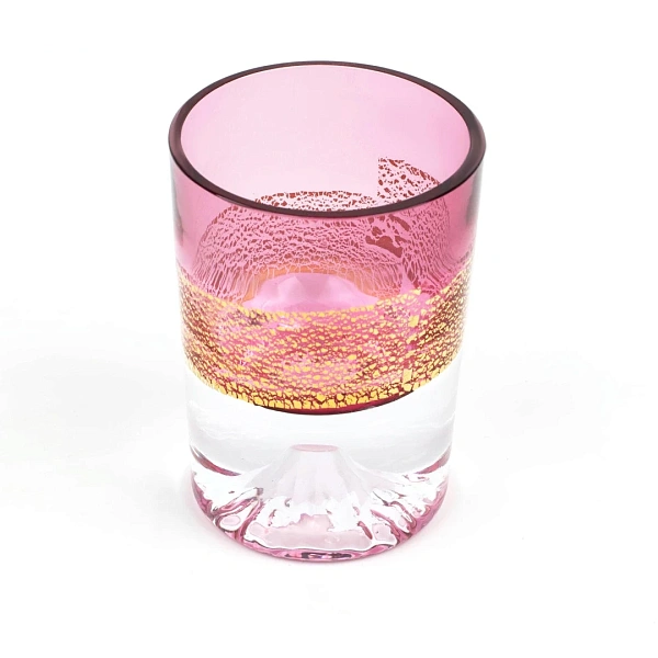 Рюмка Фудзи Gold Leaf Fuli Chilled Sake Shot Glass Pink 85 мл