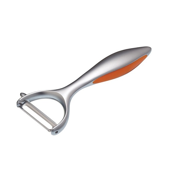 Нож для чистки овощей с ручкой Soft Touch с плавающим лезвием оранжевый оранжевый
