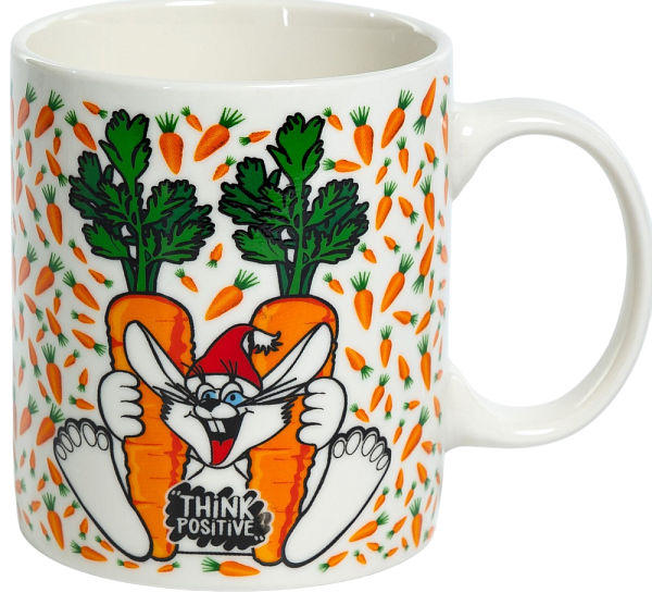 Кружка 350мл, подарочная уп. THINK POSITIVE