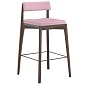 Стул полубарный aska, рогожка, венге/розовый