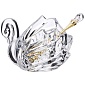 Икорница с ложкой 11х7х8,5 см ЛЕБЕДЬ MUZA CRYSTAL