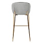 Стул барный coral, велюр, серо-бежевый
