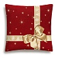 Подушка 45 х 45 см Le Gobelin Золотой бантик красная/золотая