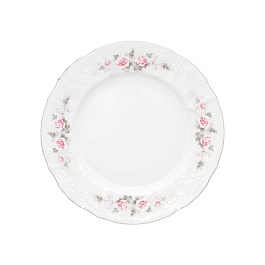 Тарелка 25 см Bernadotte Серая роза платина