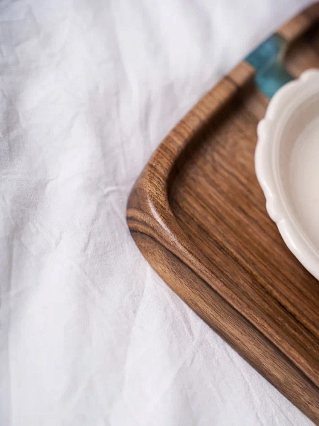 Поднос "Аура" 30х18 см, бирюза