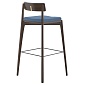 Стул барный aska, рогожка, венге/темно-синий