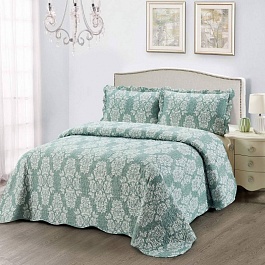 Комплект покрывало и наволочки Sofi de Marko Пэчворк №39 зелёный